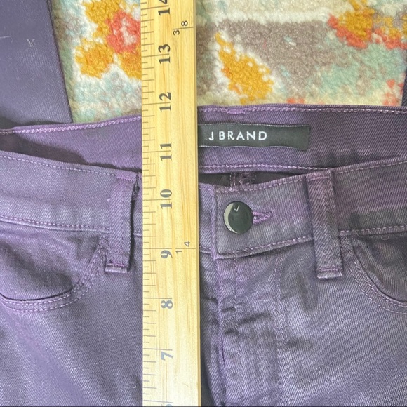🌹J Brand Purple Skinny Jeans Womens 27 Maria Lacquered Denim Pants Bold Dark - Picture 6 of 9